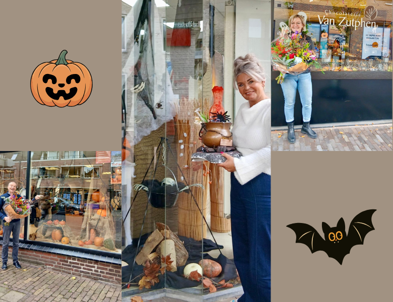 Winnaars Halloweenetalage